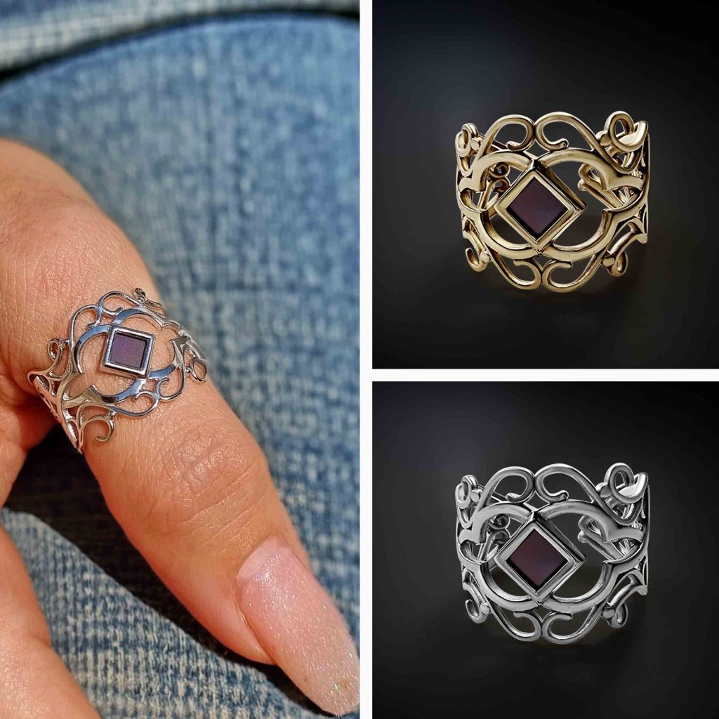 Christianity Jewelry Ornate Ring with New Testament Inside My Nano Jewelry